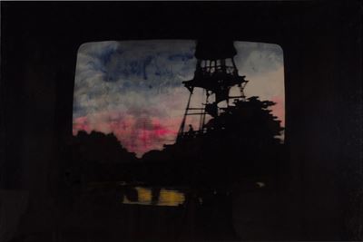 Senza titolo (1974-78), smalto su tela emulsionata perspex