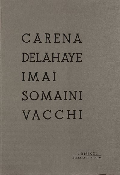 Cartella Completa di Cinque Disegni di Carena, Delahaye, Imai, Somaini, Vacchi