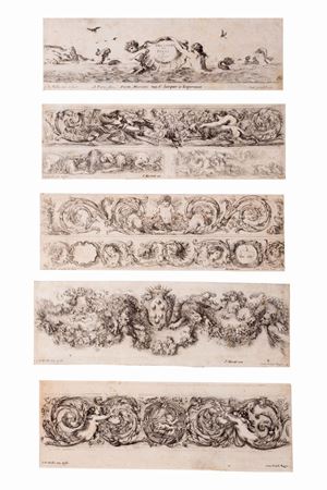 Ornamental friezes with foliage