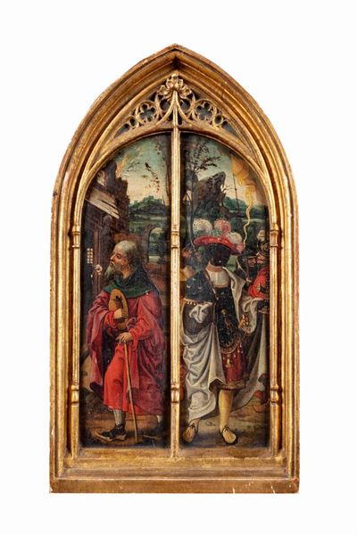 Autore sconosciuto, Adorazione dei Magi, olio su tavola