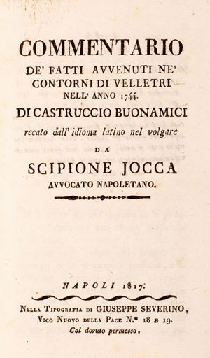 De Rebus ad Velitras gestis commentarius ad Trojanum Aquavivam Aragonium [...]