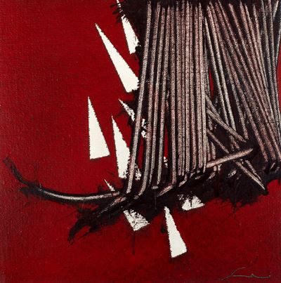 La fuga (1975) - olio su tela
