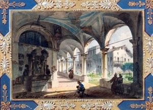 Premazzi Luigi - Devozione nel chiostro