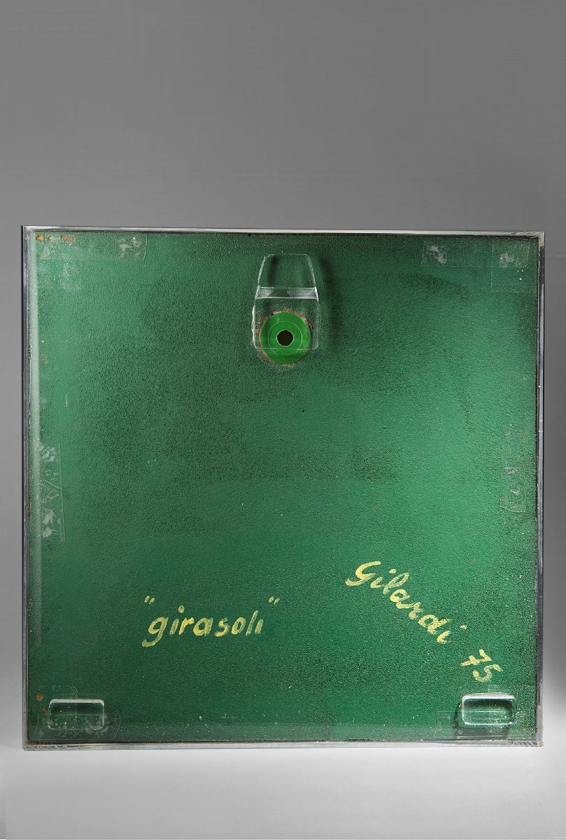 Piero Gilardi - Girasoli, poliuretano espanso in teca di plexiglass, 1975