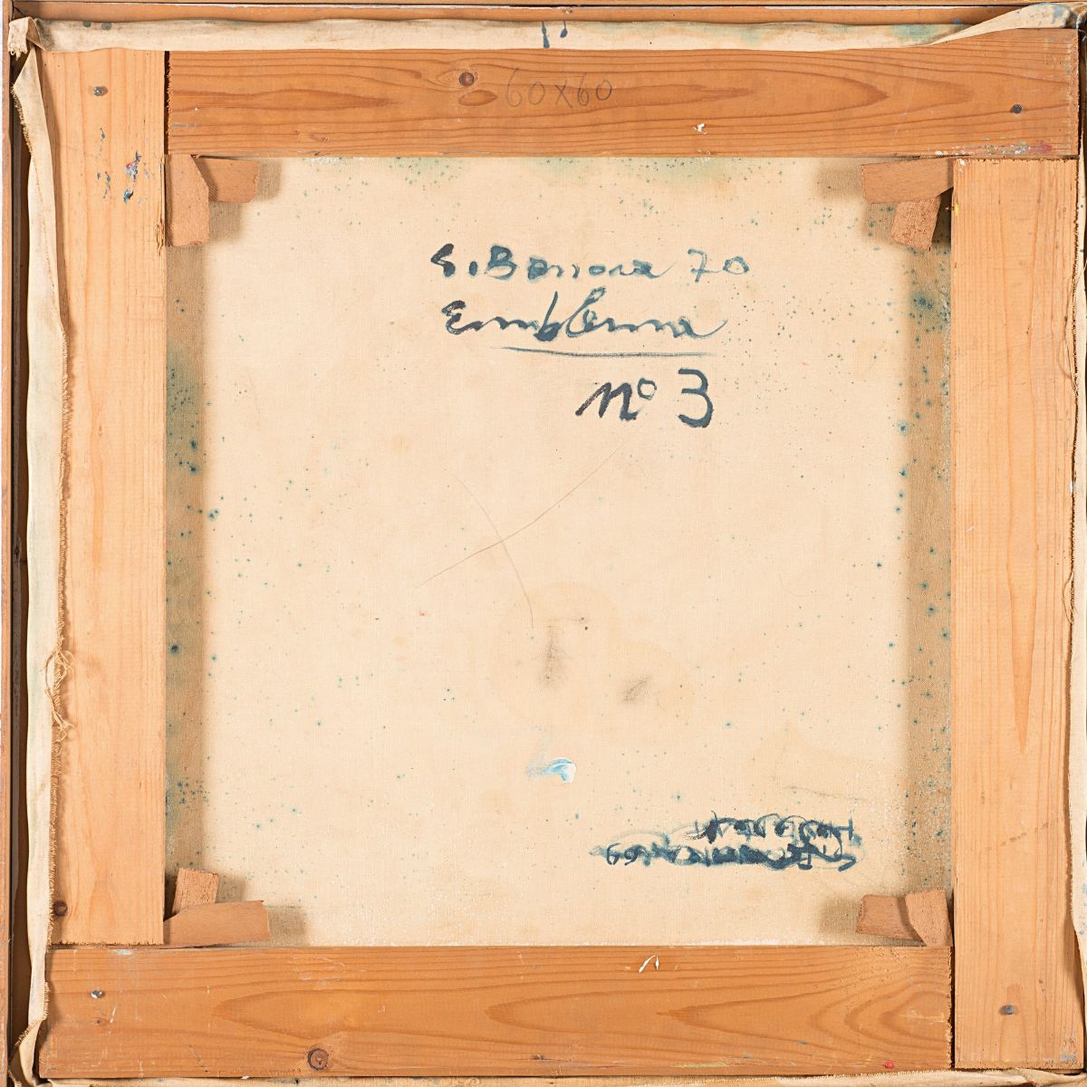 Gustavo Bonora - Emblema n.3, olio su tela, 1970