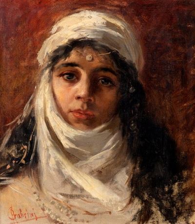 Bellezza araba - olio su tela cm 43 x 38