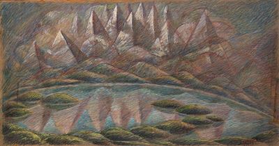 Laghi e monti, idromatita su carta, 1937