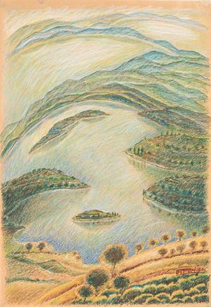 Dottori Gerardo - Paesaggio con laghi, 1940