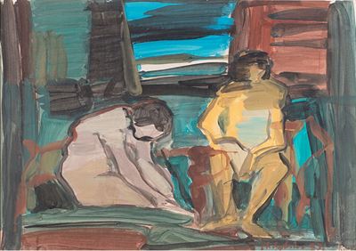 Senza titolo, 1953 (olio su carta)