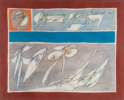 Il sacro celibato, 1967, tempera e tecnica mista su tela