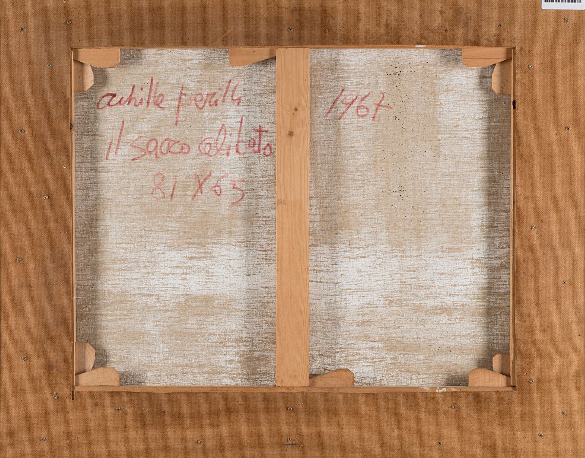 Achille Perilli - Il sacro celibato, 1967, tempera e tecnica mista su tela