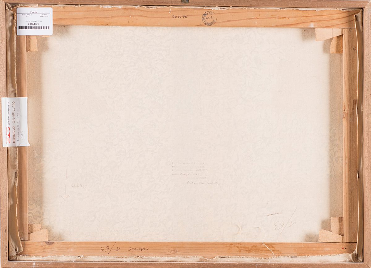 Antonio Sanfilippo - Senza titolo, tempera su tela, 1965