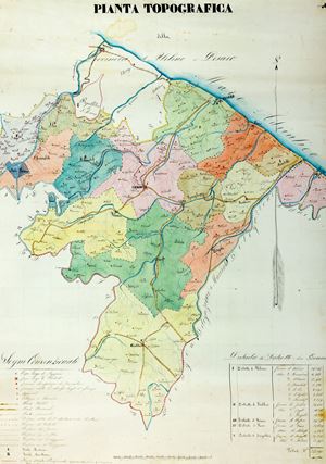 Topographic map of the Province of Urbino and Pesaro