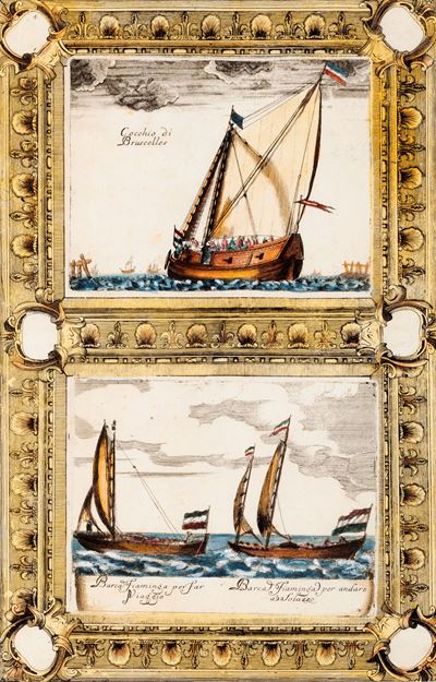 Barca Fiamminga per viaggio - Acquaforte, Venezia, 1690