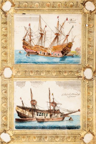Nave a Carena - Vascello Olandese, acquaforte