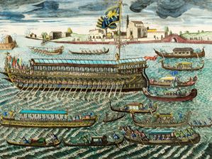 Bucintoro on the solemnity that is celebrated in Venetia on the day of the Ascension