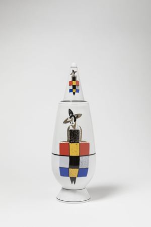 Flor Ellinor - Vaso con coperchio<br>The Holly Virgines - Hommages to Delaunay
