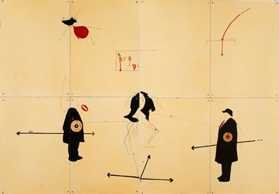 Senza titolo (tecnica mista su tavola, 1969)