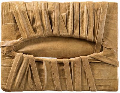 Shut, 1961, bende e tecnica mista su telaio in legno