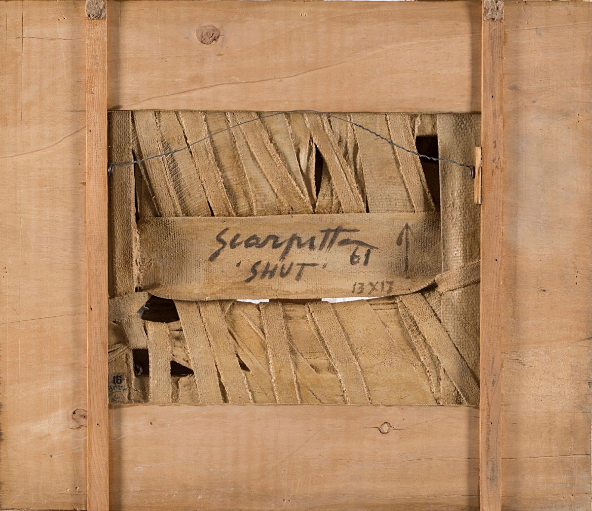 Salvatore Scarpitta - Shut, 1961, bende e tecnica mista su telaio in legno