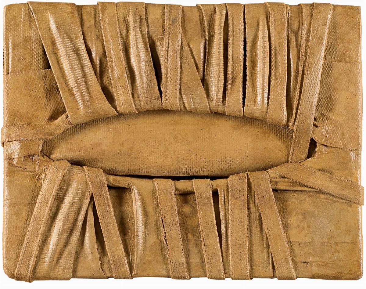 Salvatore Scarpitta - Shut, 1961, bende e tecnica mista su telaio in legno