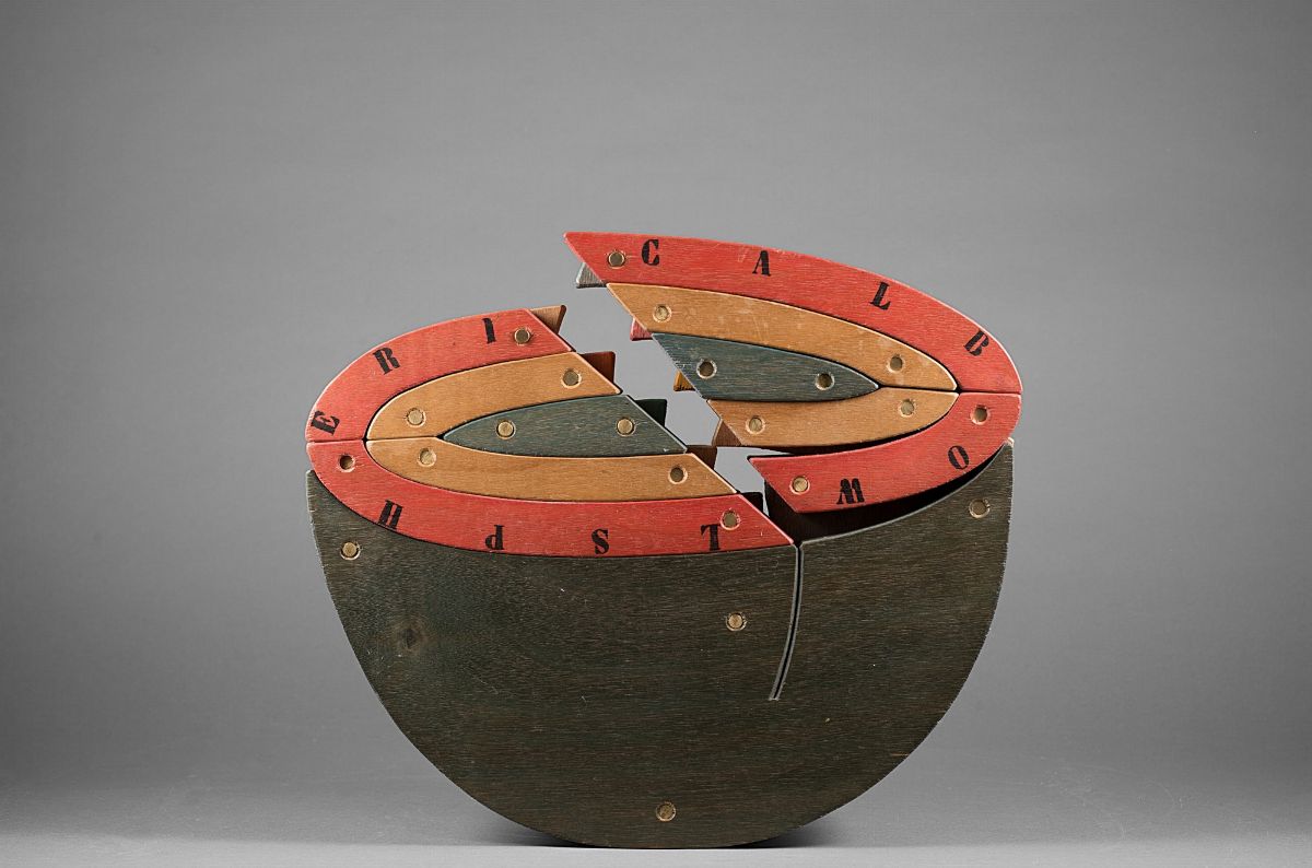 Bruno Chersicla - Spherical Bowl, tecnica mista su legno