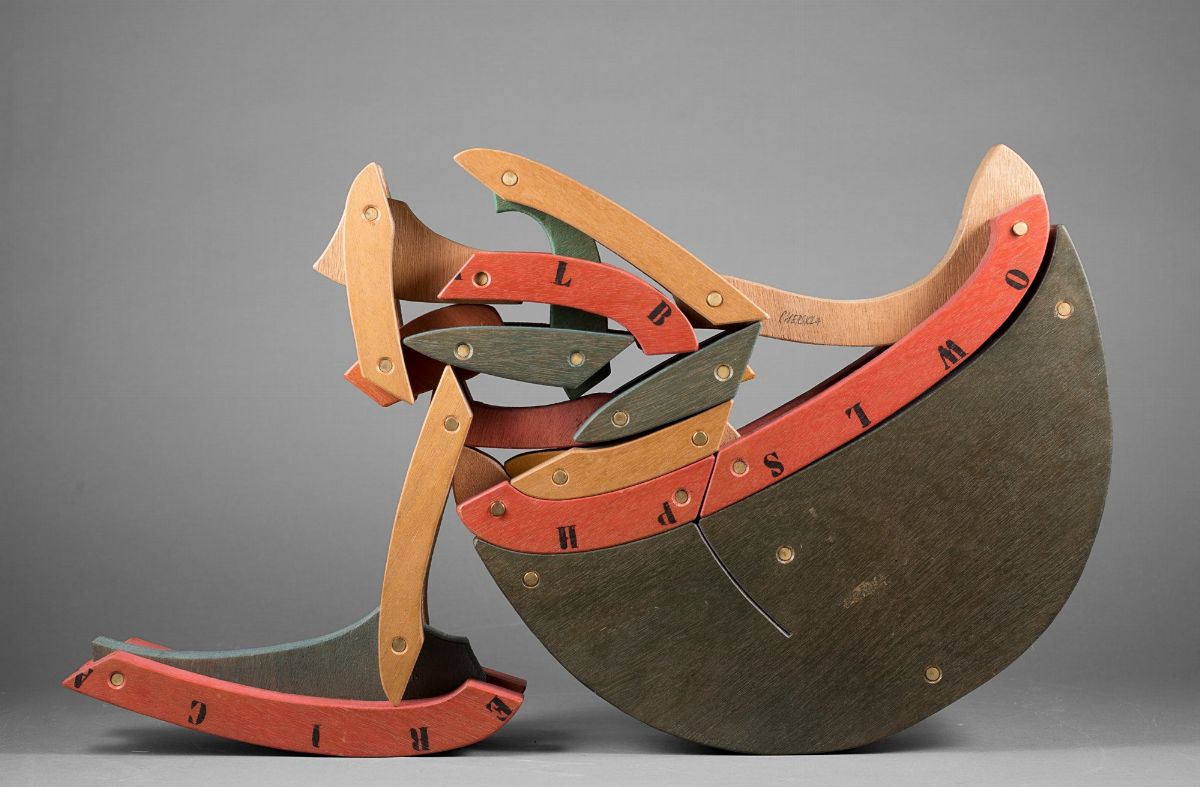 Bruno Chersicla - Spherical Bowl, tecnica mista su legno