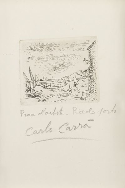 Piccolo porto - acquaforte su carta