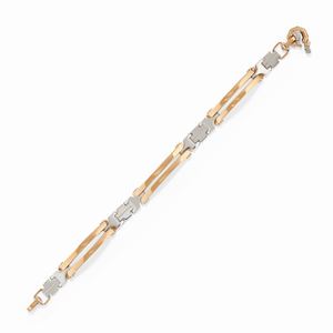 A 18K red and white gold man's bracelet, Barakà