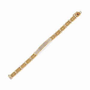 Chimento - A 18K yellow gold and diamond man's bracelet, Chimento
