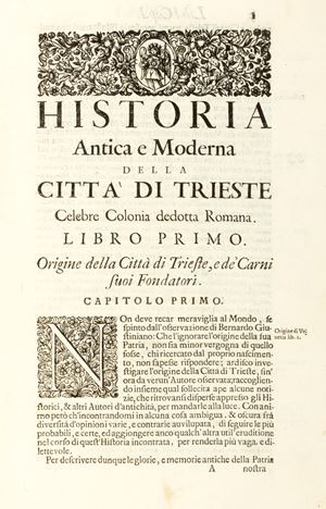   (Ireneo Della Croce  ) - Historia antica, e moderna: sacra, e profana, della città di Trieste