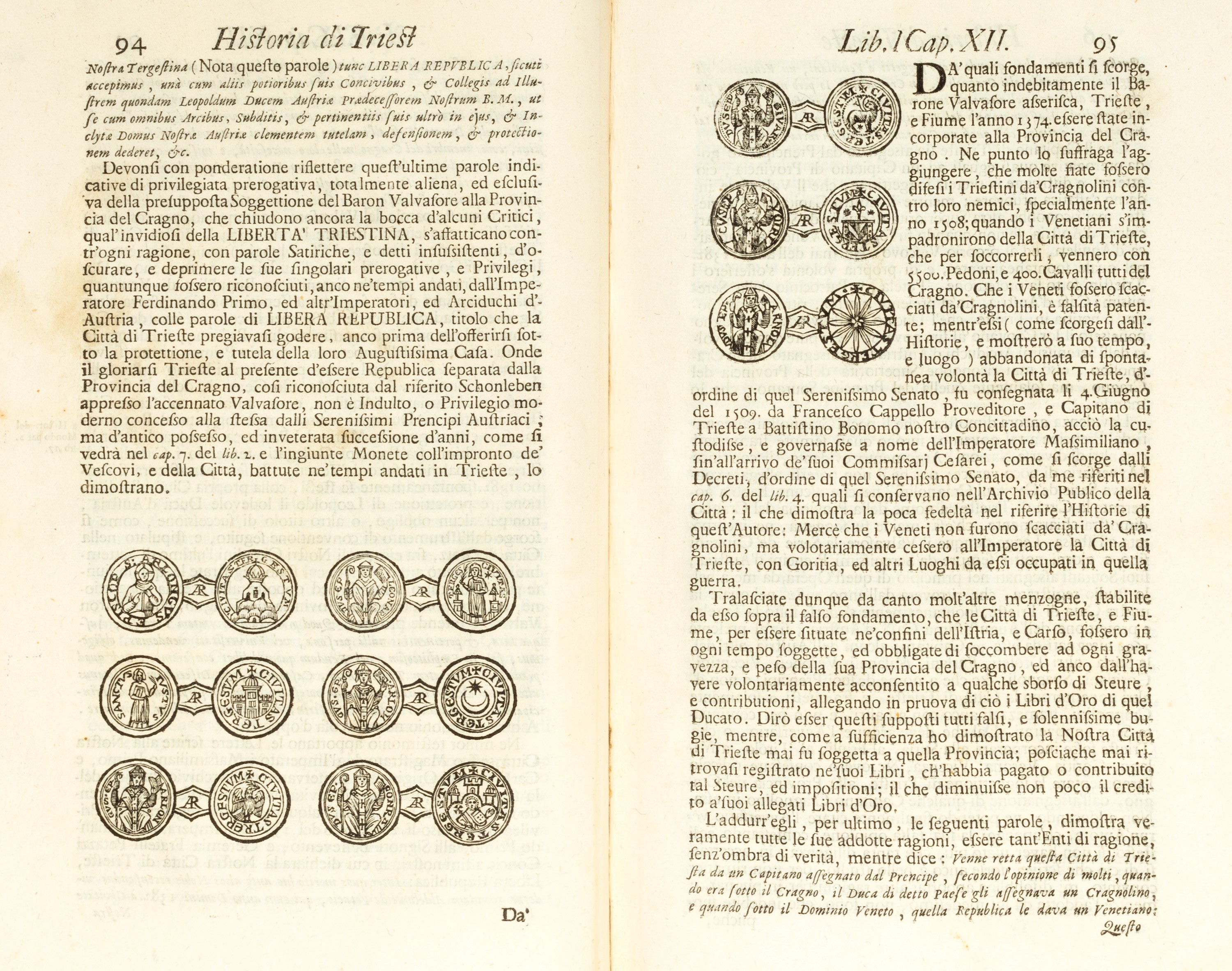 Ireneo della Croce - Historia antica e moderna: sacra e profana, della città di Trieste, 1698