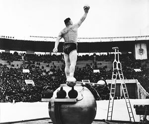 Festa dell' inverno allo stadio Luznik, Mosca, 1964