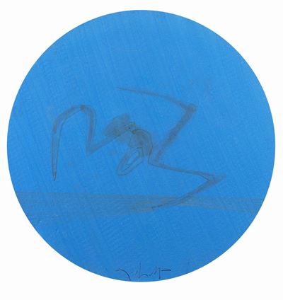 La mante religeuse - tempera su tondo di cartone