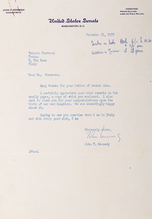 Typewritten letter with signature
