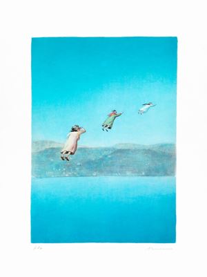 Bueno Antonio - Three flying figures