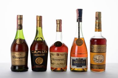 Selezione di Cognac: Bisquit, Camus, Hennessy e Marnier