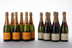 Selezione Champagne Veuve Cliquot e Moet & Chandon