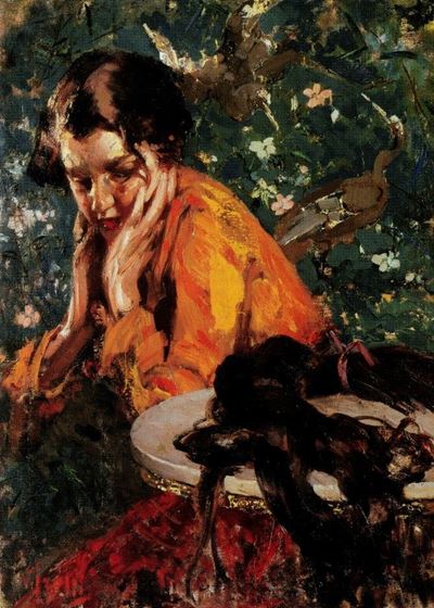 La treccia recisa, olio su tela, cm 82 x 60