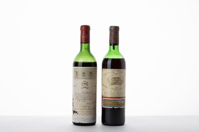 Château Mouton Rothschild 1964 e Château Margaux 1971, Vini in bottiglia