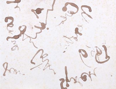 Le Poète et la Muse, inchiostro su carta assorbente, 1959