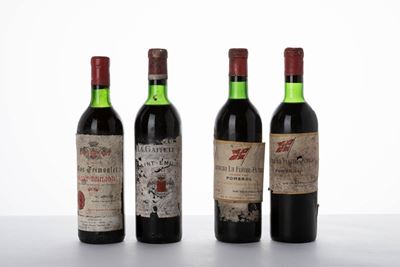 Selezione Bordeaux Grand Cru, Comprendente Clos Trimoulet 1964, Chateau La Gaffeliere 1966, Chate...