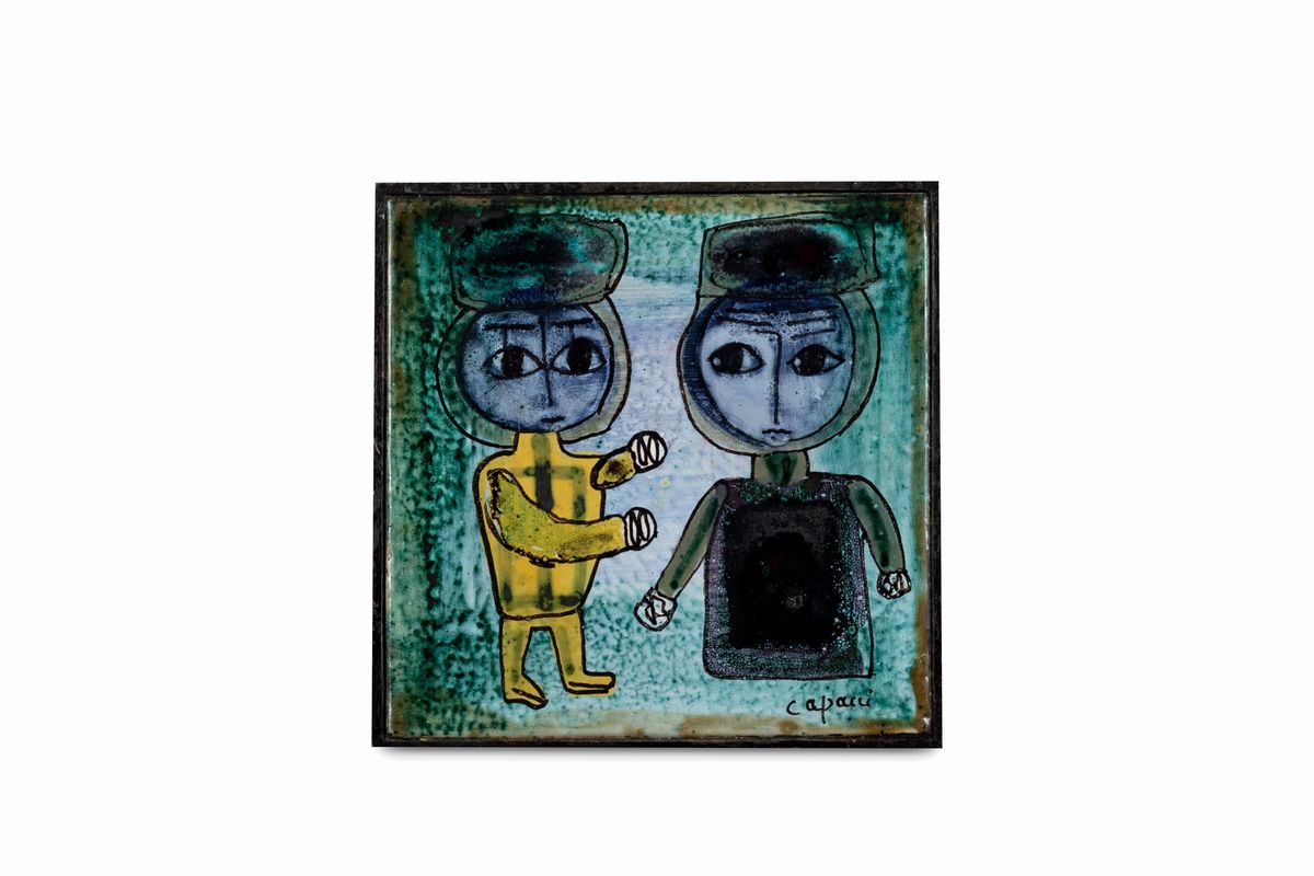 Bruno Capacci - Tre formelle in ceramica dipinta