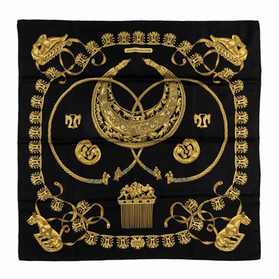 Vladimir Rybaltchenko, Foulard Les Cavaliers d'or in seta, 1975