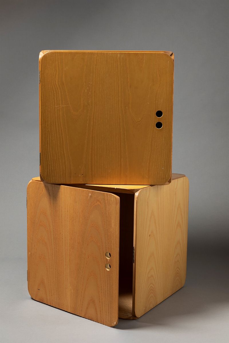 Set di 5 cubi modulari in legno design Derk Jan De Vries, per Maisa