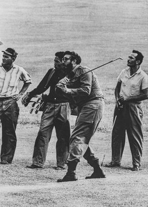 Fidel Castro Playing Golf in Havana