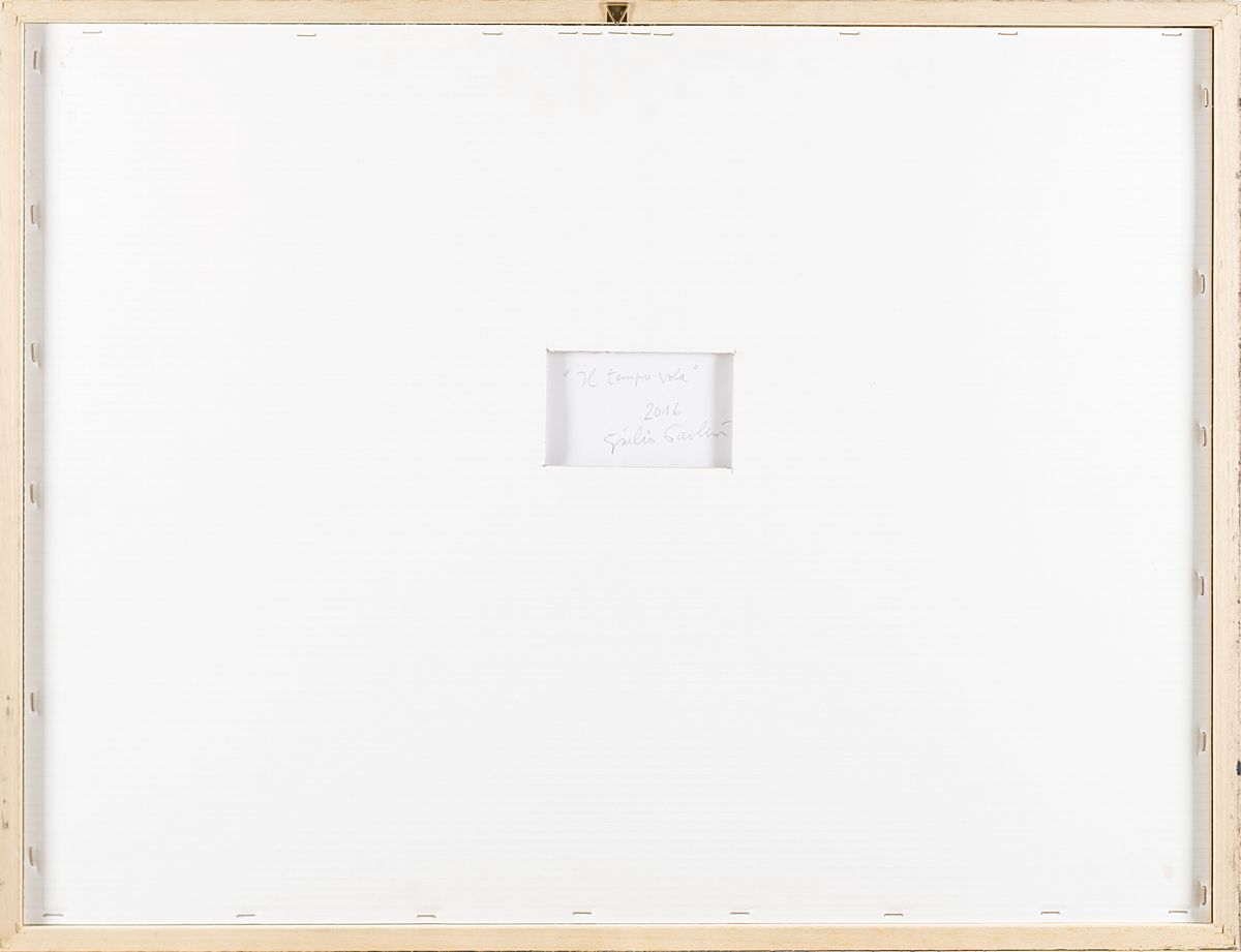 Giulio Paolini - Il tempo vola, collage su carta, 2016