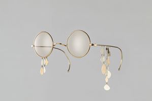 Pair of gold glasses, Gastone Novelli (1968)