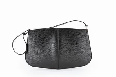 Borsa con tracolla in cuoio Epi nero