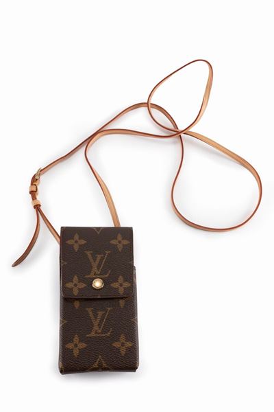 Porta cellulare in tela monogram con tracolla staccabile